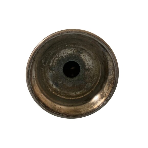 Antique Silver Tone Salt Shaker Cylindrical Design Vintage Kitchen Collectible - Picture 6 of 8